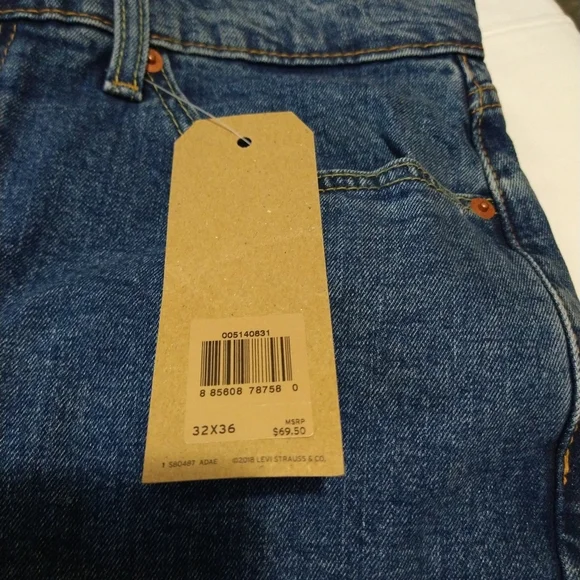 Levi's 514 Medium Indigo Straight Leg Regular Fit Blue Jeans - Picture 6 of 15